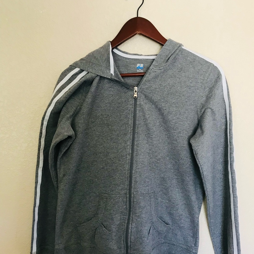 SJB Active Gray Zip-Up Hoodie